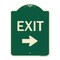 Signmission Parking Lot Exit Right Arrow Heavy-Gauge Aluminum Architectural Sign, 18" L, 24" H, G-1824-23421 A-DES-G-1824-23421 - alternate 1